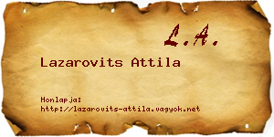 Lazarovits Attila névjegykártya